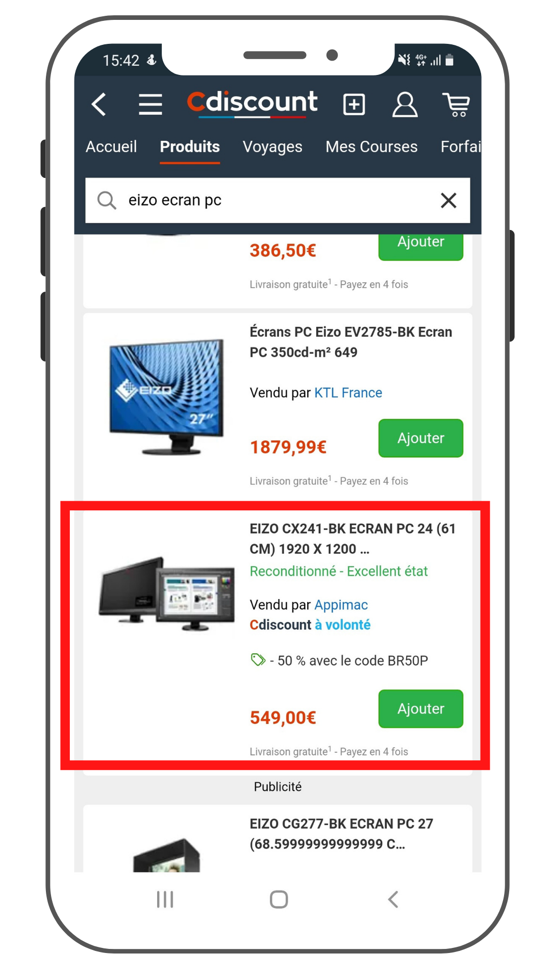 TAB Display coupon codes on your offers Cdiscount Advertising
